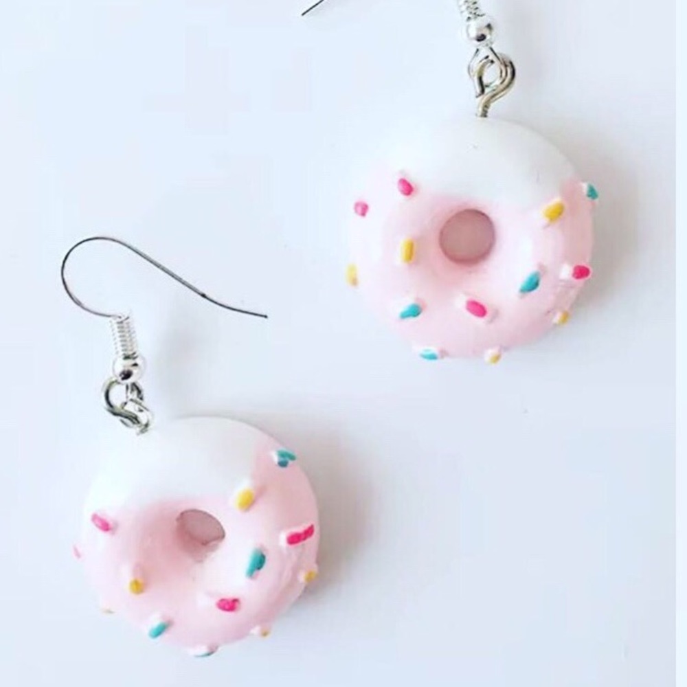 (3 Pairs) Sprinkle Donut Dangle Earrings 🍩 - Picture 2 of 4